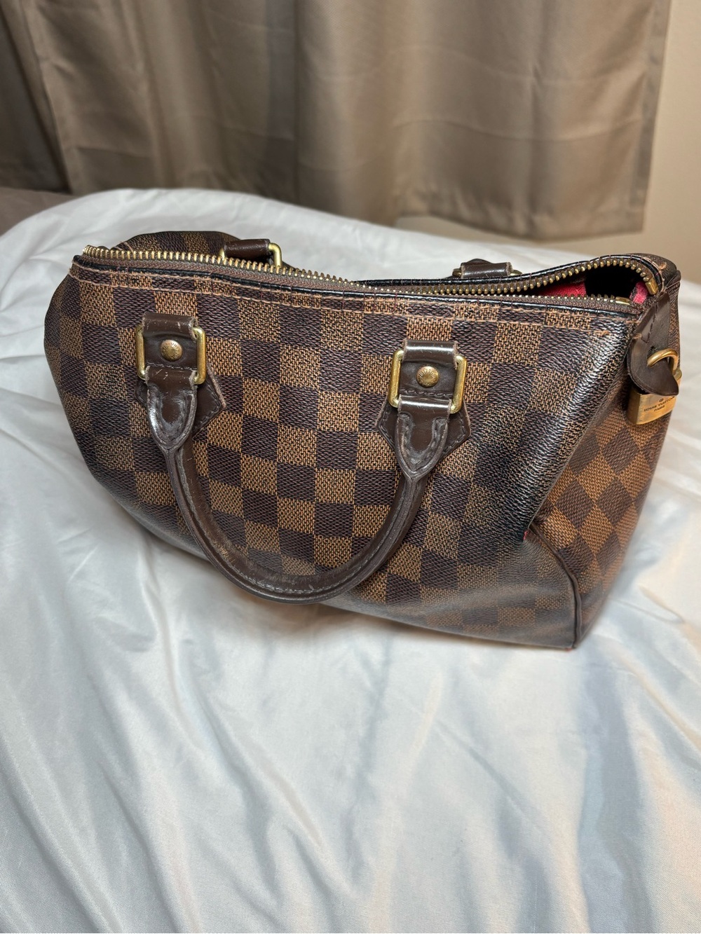 Louis Vuitton Brown Damier Ebene Mini Speedy Satchel